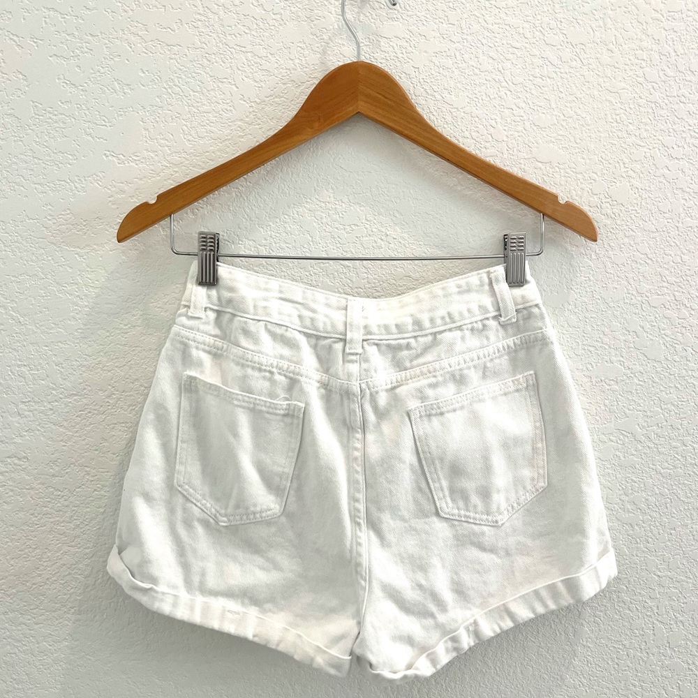 SHEIN White Denim Shorts Size 6